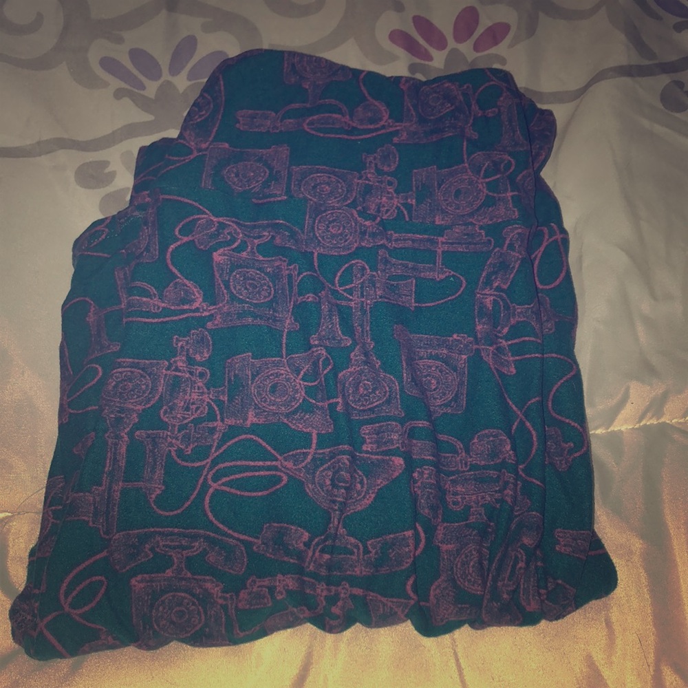 Teal and Purple Lularoe Leggings